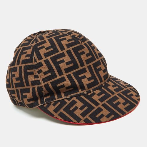 Tobacco Zucca Pattern Canvas Baseball Cap - Fendi - Modalova