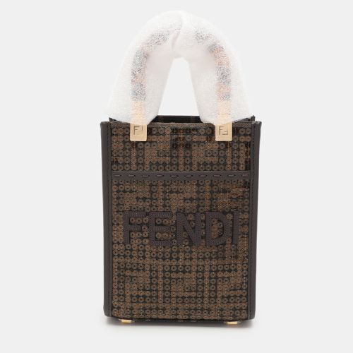 Sequins Canvas and Leather Mini Sunshine Tote - Fendi - Modalova