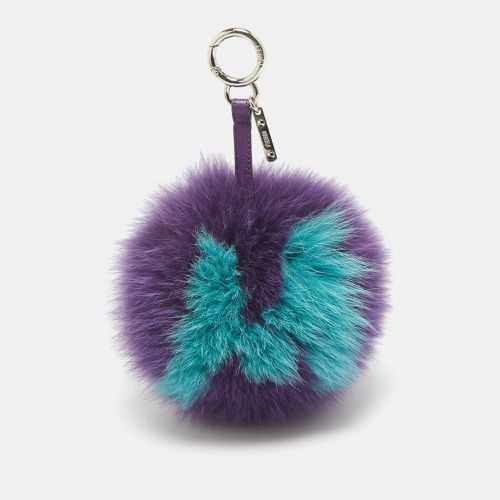 Fox Fur and Leather Pom Pom Bag Charm - Fendi - Modalova