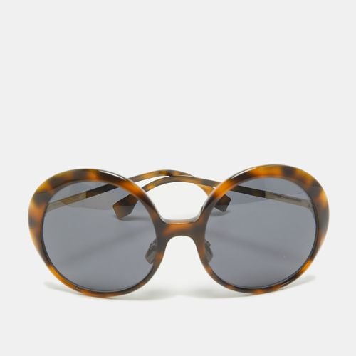 Black/ Tortoise FF0430/S Round Sunglasses - Fendi - Modalova