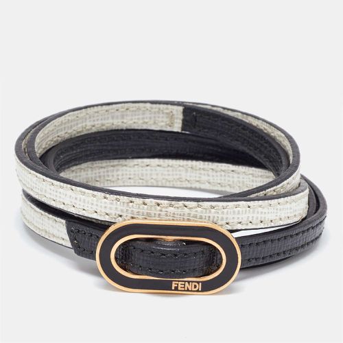 Crayons Monochrome Leather Wrap Bracelet - Fendi - Modalova