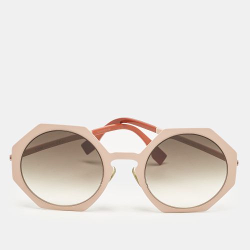 Peach/Brown Gradient FF0152/S Geometric Sunglasses - Fendi - Modalova