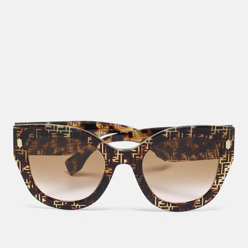 Havana/ Gradient FF0435/S FF Cat-Eye Sunglasses - Fendi - Modalova