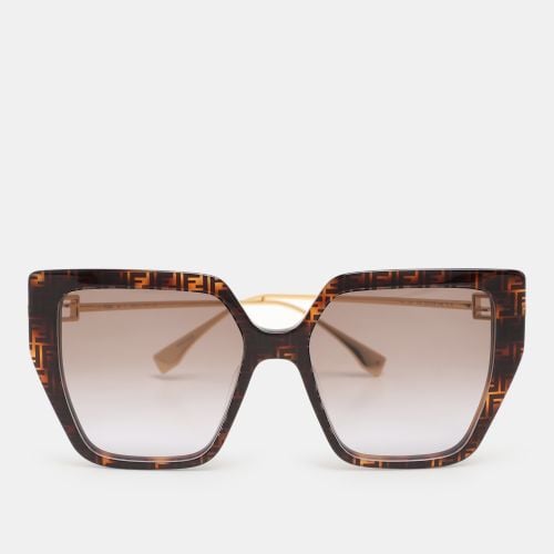 Black Gradient Oversized Sunglasses - Fendi - Modalova