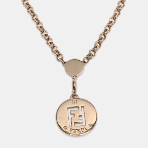 Tone Hardware FF Identification Pendant Necklace - Fendi - Modalova