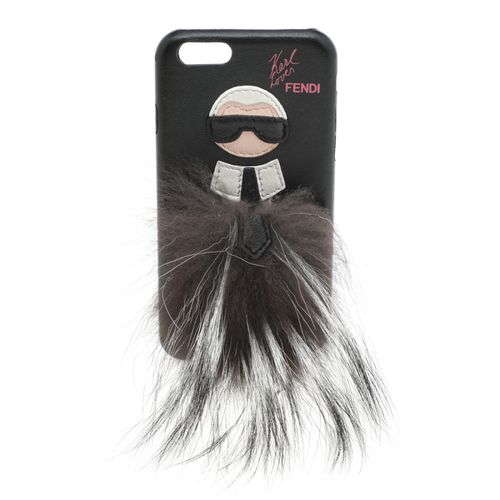 Leather and Fox Fur Karlito iPhone 6 Case - Fendi - Modalova