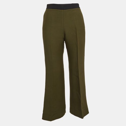 Wool Blend Wide Leg Capri Pants S - Fendi - Modalova