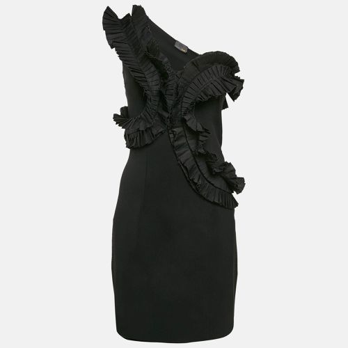 Nylon Gabardine Ruffled One-Shoulder Mini Dress M - Fendi - Modalova