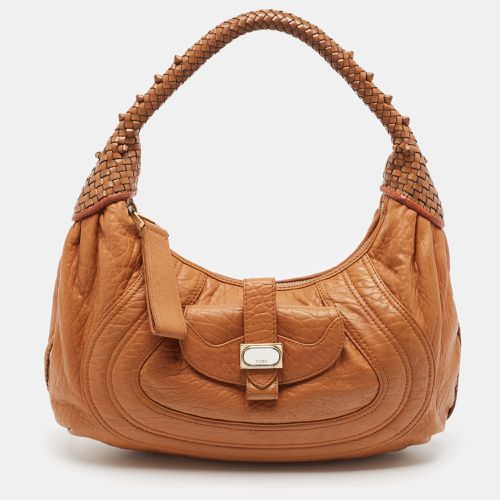 Fendi Brown Leather Spy Moro Hobo - Fendi - Modalova