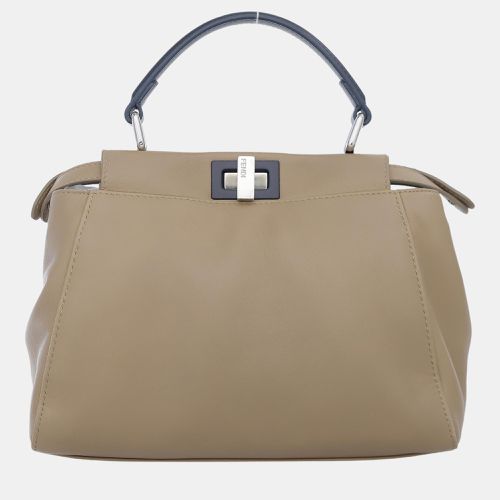 Leather Mini Peekaboo Satchel Bag - Fendi - Modalova