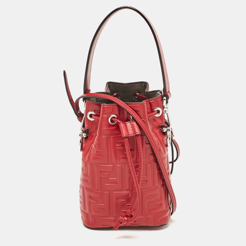 Zucca Leather Mini Mon Tresor Drawstring Bucket Bag - Fendi - Modalova