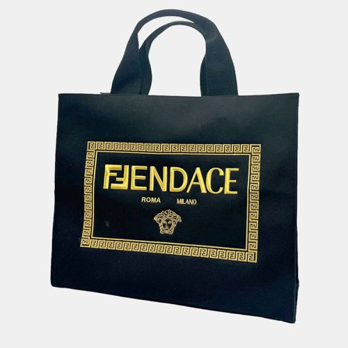 Canvas gold tote handbag - Fendi - Modalova