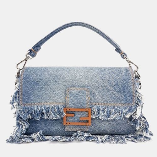 Fendi Denim Baguette Bag - Fendi - Modalova