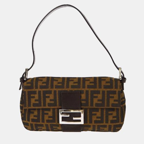 Fendi Brown Zucca Baguette Handbag - Fendi - Modalova