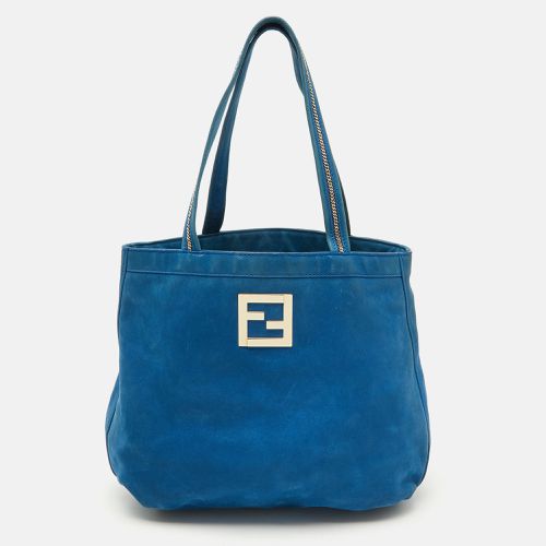 Metallic Nubuck Leather FF Tote - Fendi - Modalova