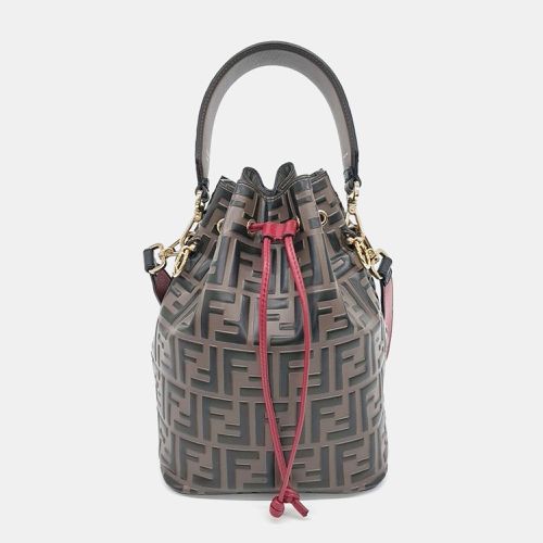 Brown Leather Montresor Bucket Bag + Mini Strap You - Fendi - Modalova