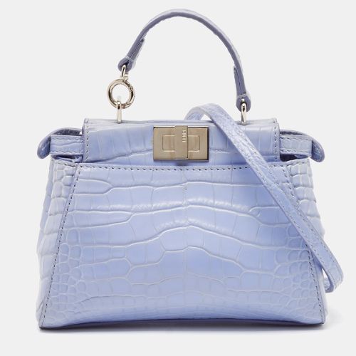 Light Crocodile Micro Peekaboo Top Handle Bag - Fendi - Modalova