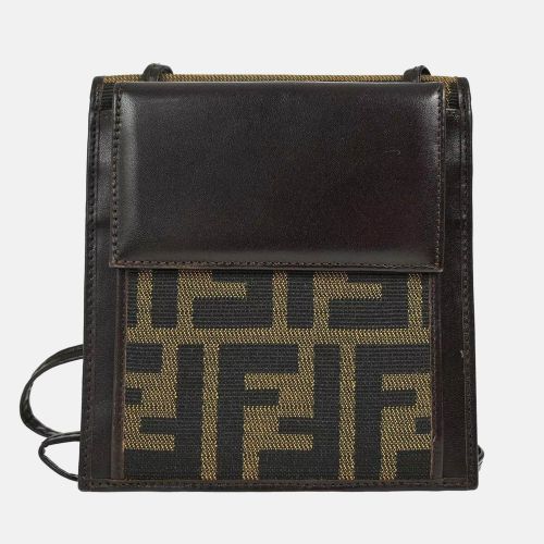 Fendi Brown Zucca Canvas Wallet - Fendi - Modalova