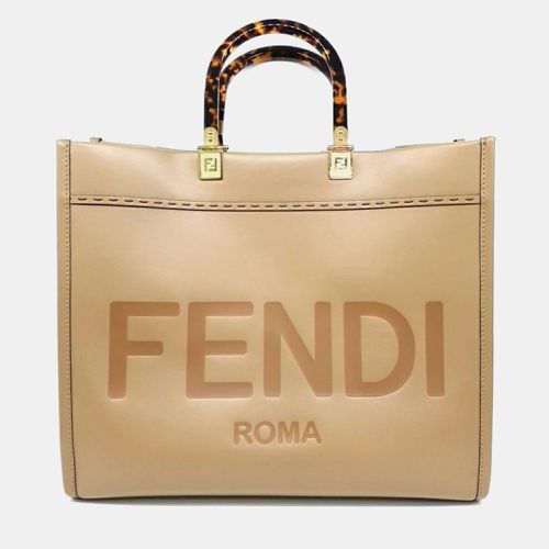 Leather Medium Sunshine Tote Bag - Fendi - Modalova