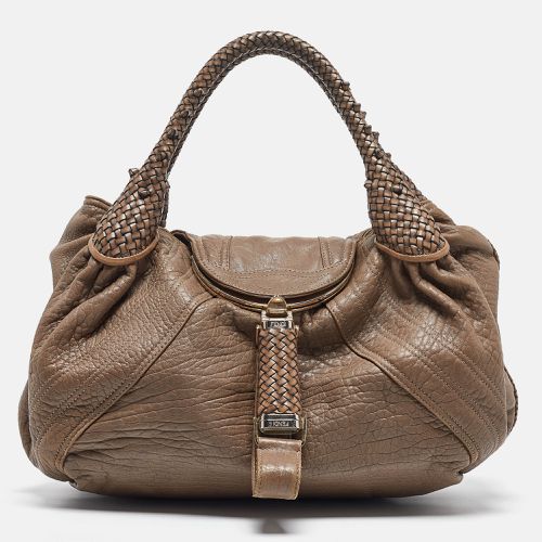 Fendi Grey Leather Spy Hobo - Fendi - Modalova