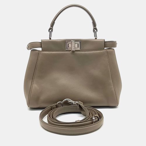 Leather Peekaboo Mini Handbag - Fendi - Modalova