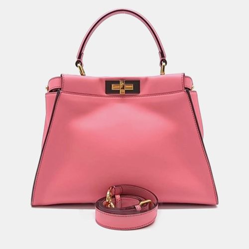 Leather Peekaboo Medium Tote Bag - Fendi - Modalova