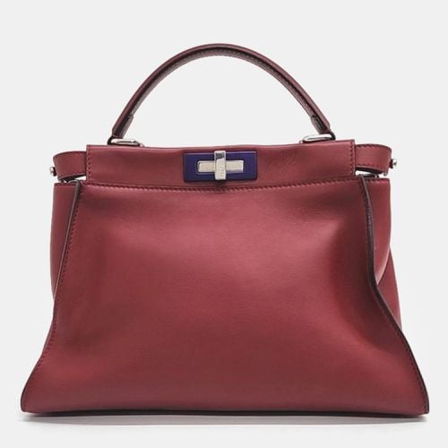 Burgundy Leather Regular Monster Peekaboo Bag - Fendi - Modalova