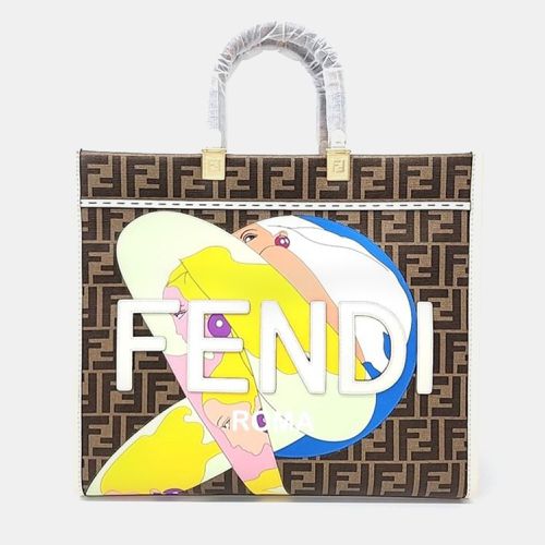 Fendi Brown PVC Sunshine Tote Bag - Fendi - Modalova