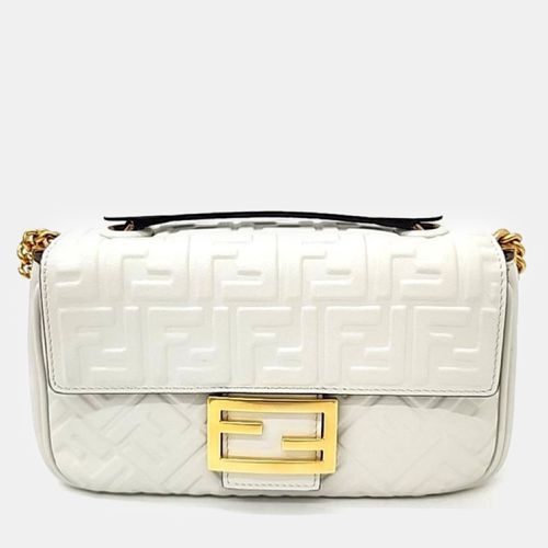 Zucca Embossed Leather Baguette Bag - Fendi - Modalova