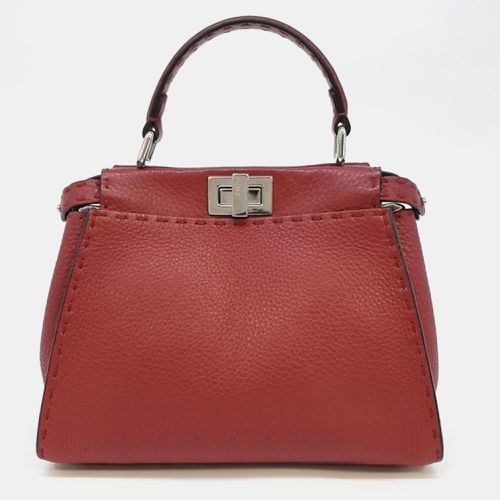 Selleria Leather Mini Peekaboo Top Handle Bag - Fendi - Modalova