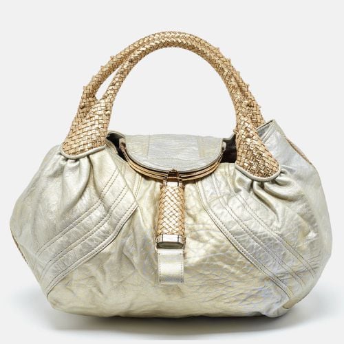 Metallic Textured Leather Spy Hobo - Fendi - Modalova