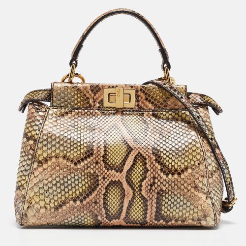 Python Mini Peekaboo Top Handle Bag - Fendi - Modalova