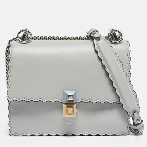 Light Leather Mini Scalloped Kan I Shoulder Bag - Fendi - Modalova