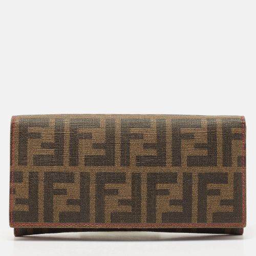 Tobacco Zucca Coated Canvas Continental Wallet - Fendi - Modalova