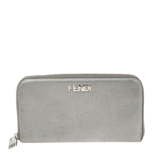 Textured Leather Zip Around Continental Wallet - Fendi - Modalova