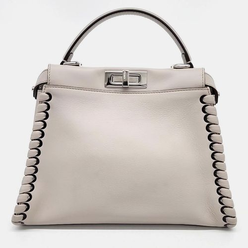 Leather Medium Peekaboo Top Handle Bag - Fendi - Modalova