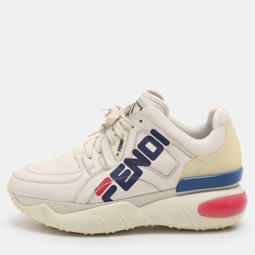 Off- Leather and Rubber -Fila Mania Logo Low Top Sneakers 37.5 - Fendi - Modalova