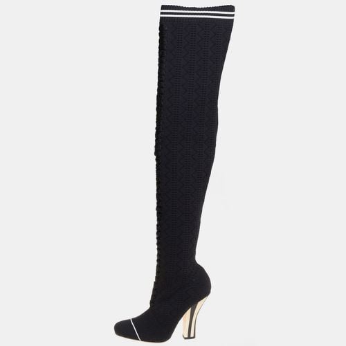 Knit Fabric Over the Knee Boots Size 39 - Fendi - Modalova