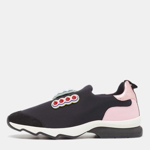 Pink Fabric And Suede Fun Fair Logo Slip On Sneakers Size 36 - Fendi - Modalova