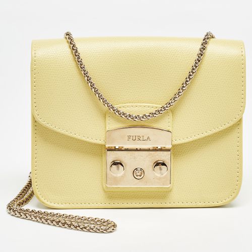 Leather Mini Metropolis Chain Shoulder Bag - Furla - Modalova