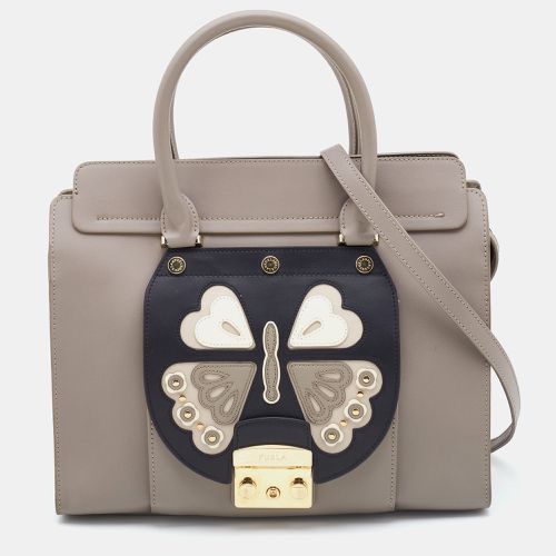 Taupe/Black Leather Metropolis Magia Tote - Furla - Modalova