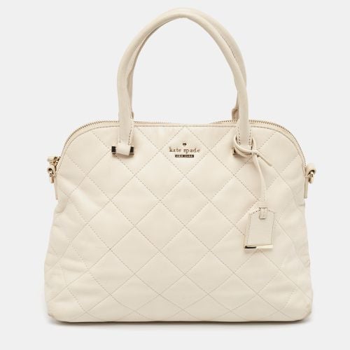 Ivory Quilted Leather Patternson Satchel - Kate Spade - Modalova