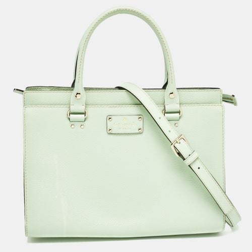 Mint Mojito Leather Wellesley Satchel - Kate Spade - Modalova