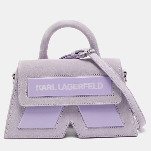 Suede K/Ikonik Top Handle Bag - Karl Lagerfeld - Modalova