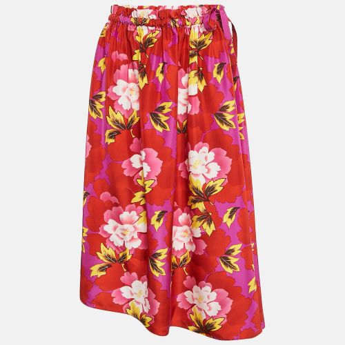 Floral Print Silk High-Low Midi Skirt M - Kenzo - Modalova
