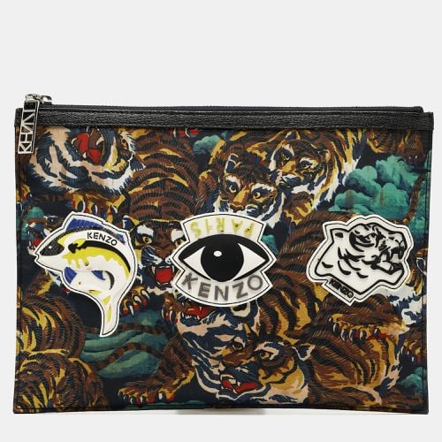 Printed Nylon Flying Tiger Zip Pouch - Kenzo - Modalova