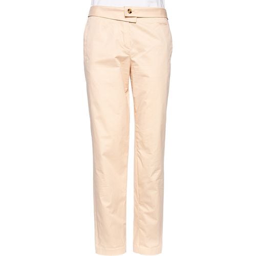 Peach Cotton Back Buckle Detailed Formal Trousers M - Kenzo - Modalova