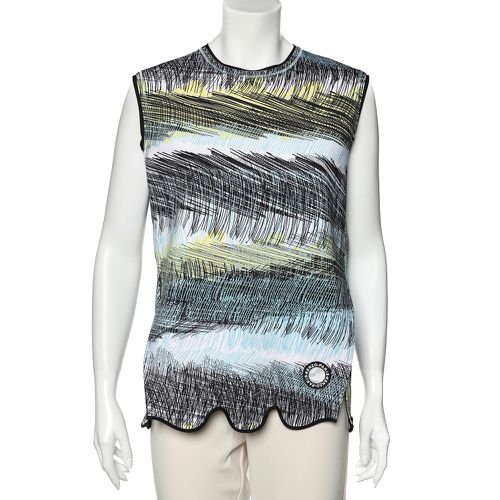 Blue Neoprene Printed Sleeveless Oversized Top M - Kenzo - Modalova