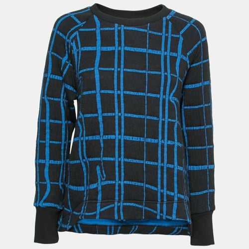 And Black Checkered Printed Knit Long Sleeve Crew Neck Sweater L - Kenzo - Modalova