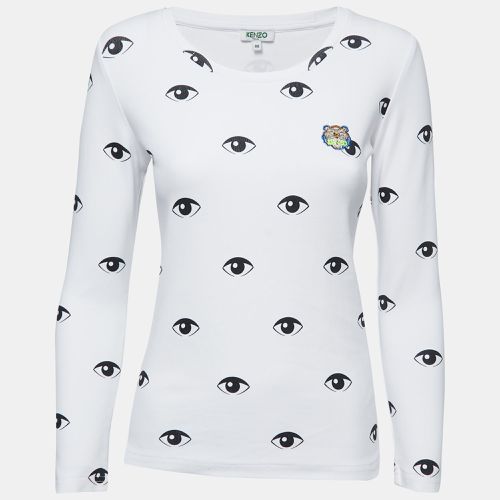 Eye Print Cotton Long Sleeve T-Shirt M - Kenzo - Modalova